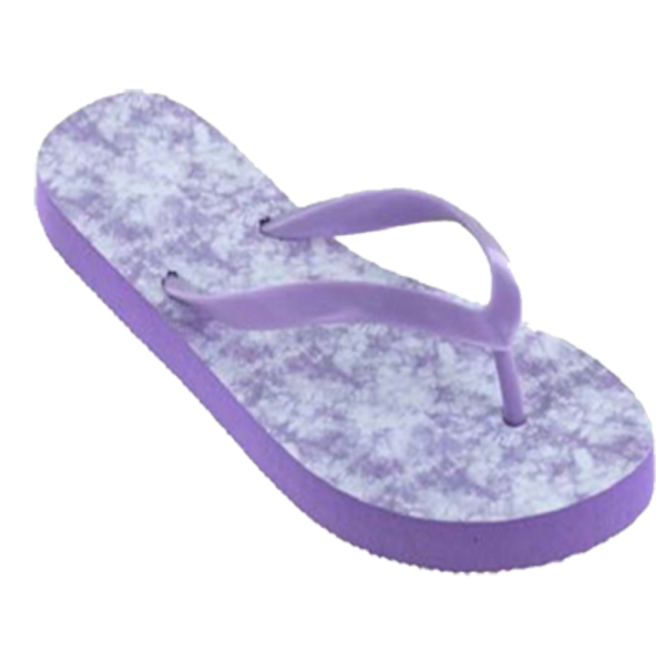Sandals Ladies Flip Flop Fun Bright Tye Dye Fashion Sandal, Pink, Purple For Discount - Image 2