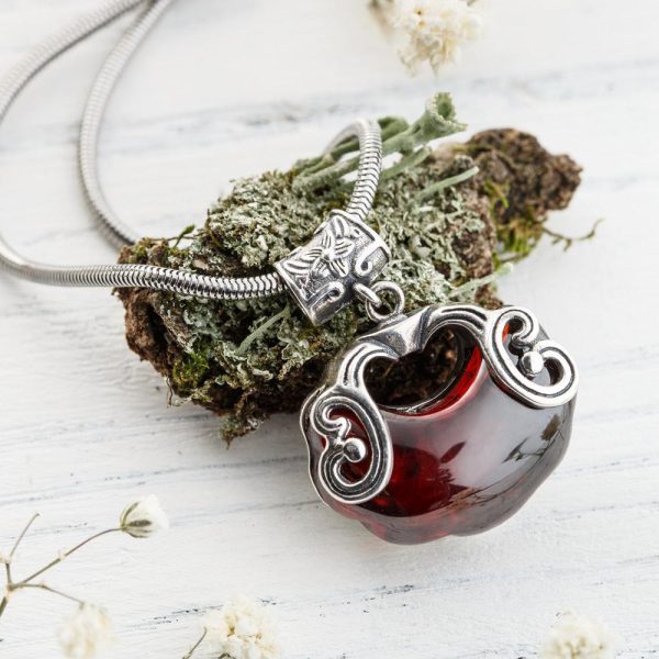 Red Heart Garnet Necklace Cheap