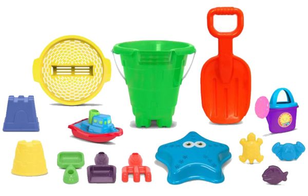 Summer Play Beach Toy 14 Piece Tower Sand Set Online Sale - Image 2