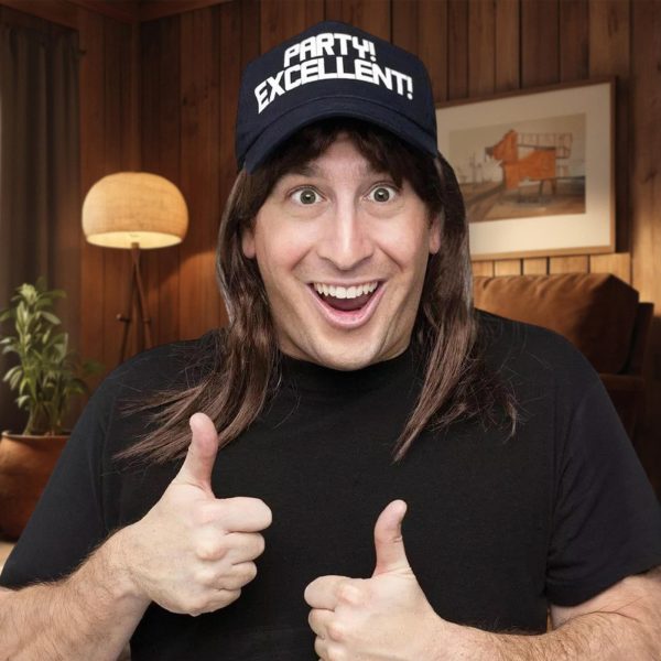 Saturday Night Live Waynes World Wayne Excellent! Costume Wig & Hat Online - Image 2