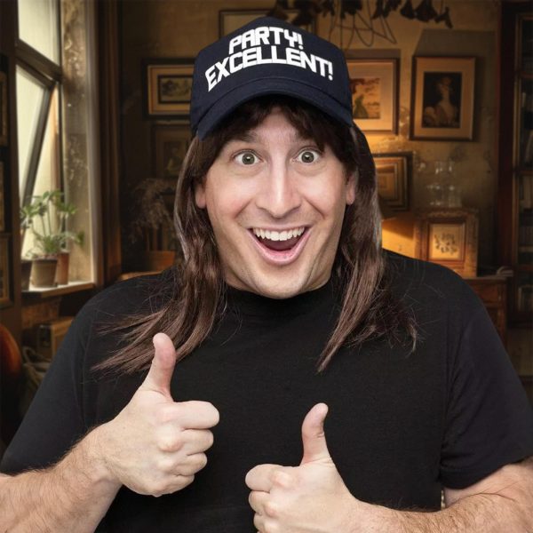 Saturday Night Live Waynes World Wayne Excellent! Costume Wig & Hat Online - Image 3
